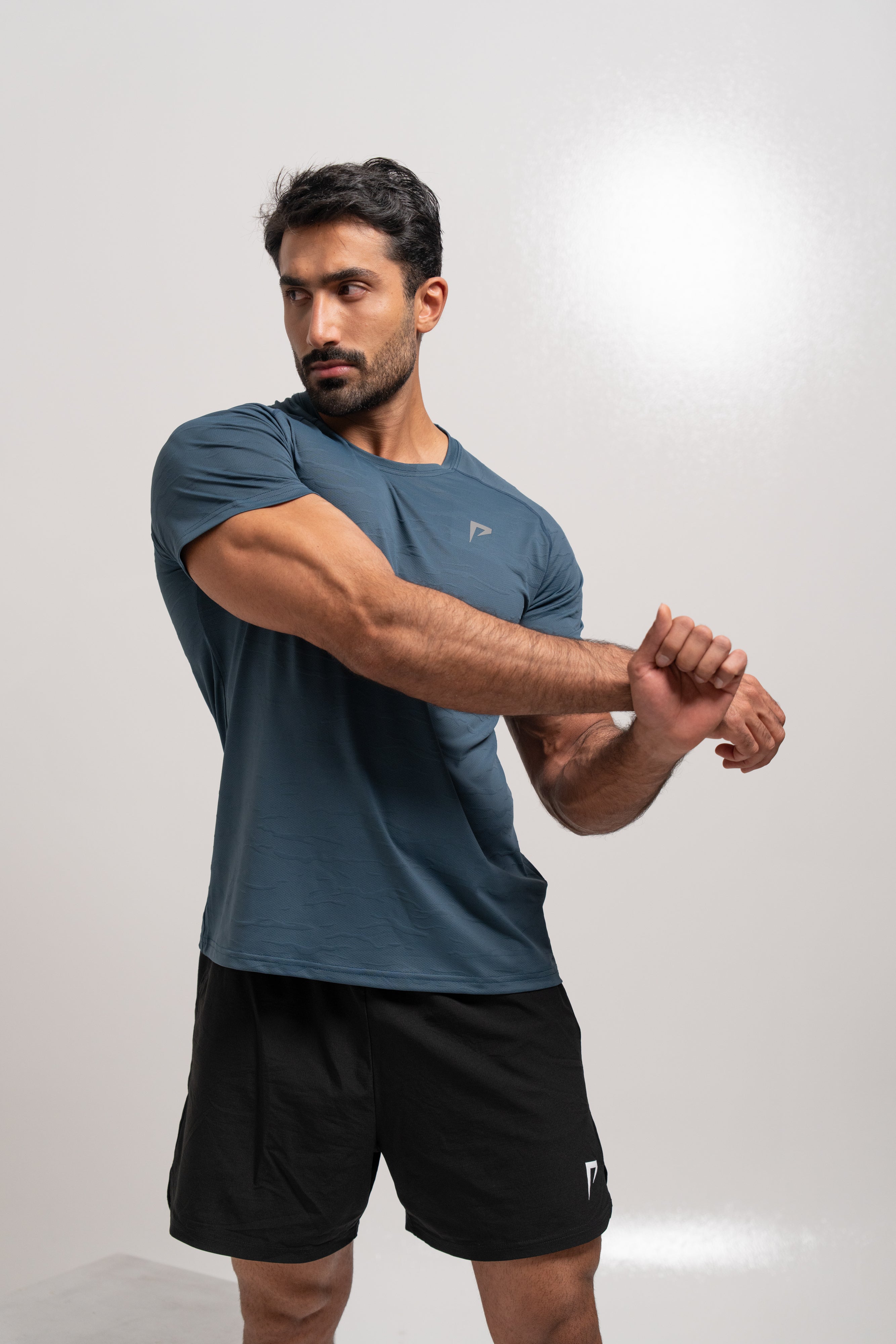 Man wearing PeakForm Prime Tee, front view